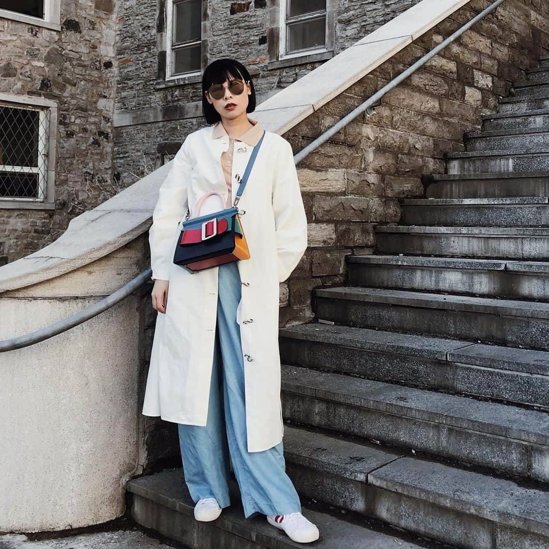 mixmatchisthekeyのインスタグラム：「wear a dress as a trench. (thank you @chanelofficial for my new sunnies)」