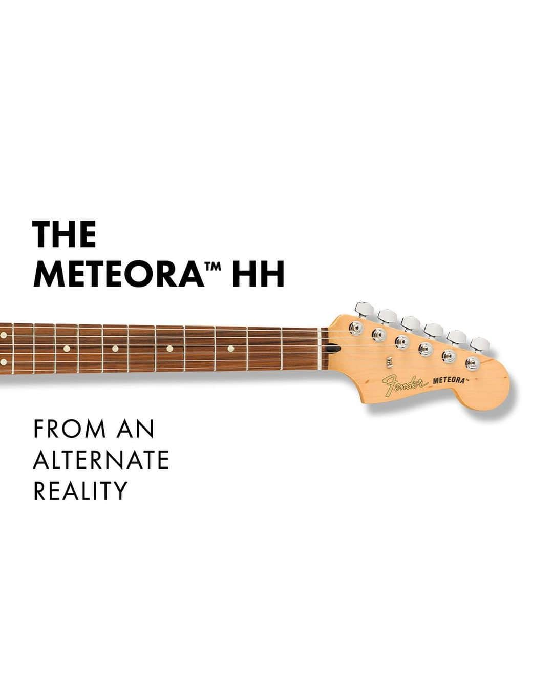 Fender Guitarさんのインスタグラム写真 - (Fender GuitarInstagram)「The Alternate Reality Meteora HH is sure to turn heads with its sleek retro-modern offset body shape. With a pair of Hum bucking pickups, Adjusto-Matic bridge, and a stealth push-pull tone control, this guitar gives you complete tonal versatility. Watch a demo via link in bio! - Animation: @mattattack426」5月10日 1時03分 - fender