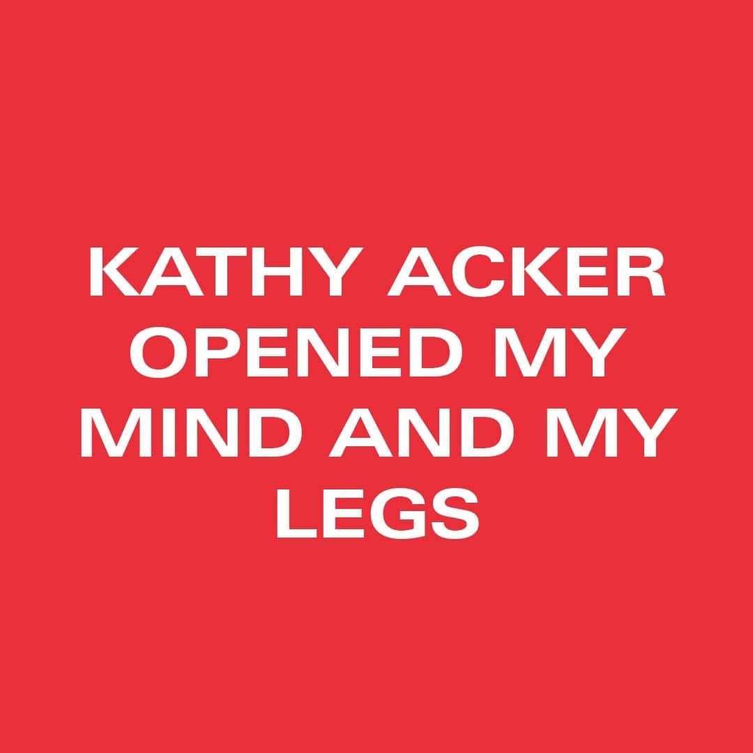 Dazed Magazineさんのインスタグラム写真 - (Dazed MagazineInstagram)「Someone put this on a t-shirt. @rebamaybury is a writer, lecturer, and political dominatrix whose publication is on show as part of the @icalondon’s new #KathyAcker exhibition. ⠀ ⠀ Tap the link in bio to read her thoughts on Acker’s radical, seducing influence alongside the personal thoughts of other writers, artists and curators – as part of our #KathyAckerDay on the site📲 ⠀ ⠀ Words @annagranola ⠀ ⠀ I, I, I, I, I, I, I, Kathy Acker is open at the ICA until 4 August 2019⠀ ⠀」5月10日 1時01分 - dazed