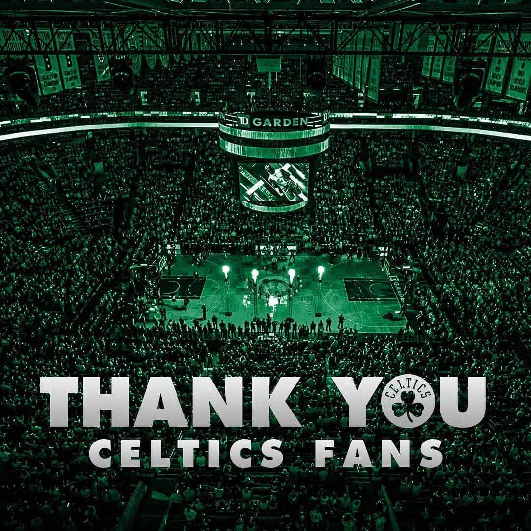 ボストン・セルティックスさんのインスタグラム写真 - (ボストン・セルティックスInstagram)「#ThankYou to the greatest fans in the world ☘️🙌」5月10日 1時11分 - celtics