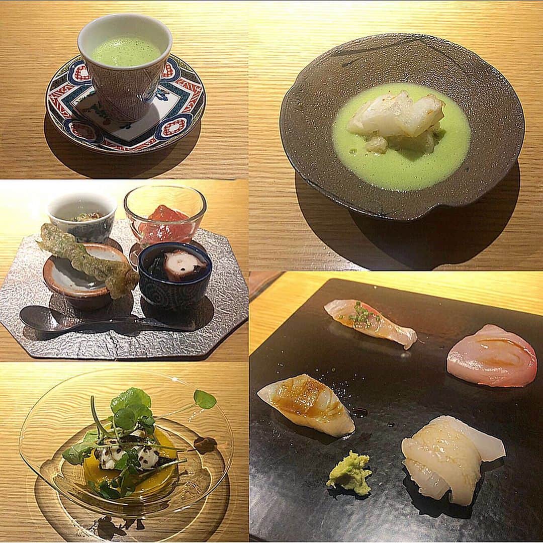 榊山敬代のインスタグラム：「🥂🍶🦑… ・  昨夜は１年ぶりの顔ぶれにて ご無沙汰しておりまするの会  #🥂 カンパイの巻  皆さまそれぞれお忙しいところ  では１８時に集合です と簡単にいいましても  集まることは簡単なようで 貴重な時間と思うのでした  ところで１年ぶりにと お会いしましたけれど  最近ではインスタグラムがありますから こちらから近況を話さなくても画像付きで 通じるツールがあるのは興味深いひとコマ  わたしのインスタグラムは ただ日常を記録するだけの 絵日記使用ではありますが  インスタグラムのひとコマから 話題が繋がることもありますし  これからもコツコツと日常の景色など 記録しておこうかなとおもうのでした  それにしましても  みなさまお酒が強いようで シャンパン白ワイン日本酒  いろいろとシェアさせて いただきましたおかげで  今朝も体調スッキリと起床  ごちそうさまでした🙏… ・ 昨夜のナンバーワンは ホタルイカの茶碗蒸し … （画像は２枚目にて）  ホタルイカさんの姿は 全く見当たらないのに  とってもホタルイカを食べてる感じは マジカルクリーミーな口当たりなのでした  #ホタルイカ好き 🦑… … ・ ・ ・ ・ 🌸" 作品展示情報… ・ 『第7回 郷さくら美術館 桜花賞展』 ・ 会場：郷さくら美術館 ・ 「郷さくら美術館　桜花賞」展は、「桜」を描いた現代日本画を多くの方々にご覧頂き、日本画の素晴らしさを再発見してもらうことを目的とした展覧会です。今回もこれからの活躍がますます期待される日本画家31名が、日本美術でおなじみの「桜」という大変難しいモチーフを相手に、それぞれの持ち昧を生かした個性的な素晴らしい桜の絵画に仕上げています。現代日本画家たちの個性を、豊かな桜花の美しさを、どうぞお楽しみください。  東京都目黒区上目黒1-7-13　 TEL：03-3496-1771  東急東横線、東京メトロ日比谷線 中目黒駅より徒歩５分 ◼︎詳しくはホームページをご覧ください …… ・ ・ ・ ・  #夕食 #dinner #外食 #Japanese #Tokyo #food #japanesefood #代々木上原 #和食 #割烹  #小料理 #おまかせコース #魚料理 #お肉 #meat #poke #刺身 #osashimi  #seafood #お米#日本酒 #champagne #bianco #ちゃんぽん#唐津焼 #茶碗蒸し 美味しいお店 #日本画家 の #外出こんなもん」