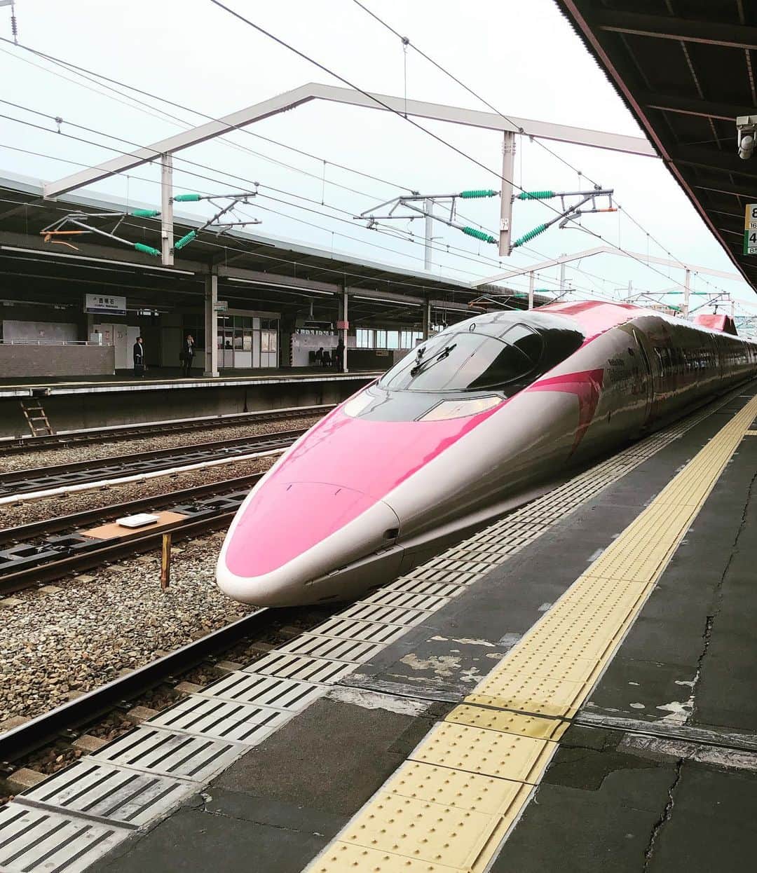 のインスタグラム：「新幹線の中でも500系の型が一番好きです#pink #shinkansen #500 #hellokitty #新幹線 #ピンク #500系」