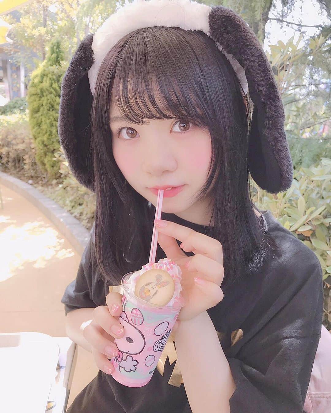 橋村理子のインスタグラム：「これはちなっちゃんがとってくれたー🐻甘々すぎたスムージー… #アイドル #idol #usj」