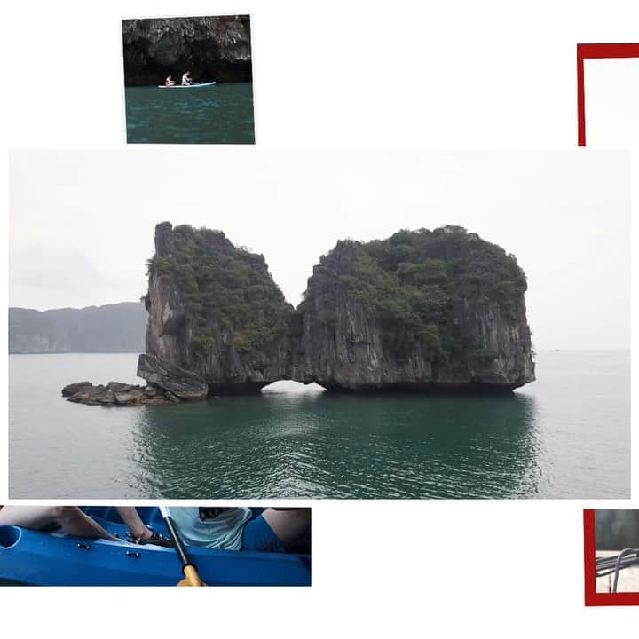 マウンテンハードウェアのインスタグラム：「What happens when a first-time deep water soloist and psicobloc pioneer meet in Ha Long Bay? In this sneak peek of “Deep Water,” witness @kyra_condie learn from the master, @timemmett, and push her fears while climbing one of the hardest deep water solos in Vietnam, “The Lightning Crack.” 🎥: @louderthan11 | 📷: @francoislebeau.」