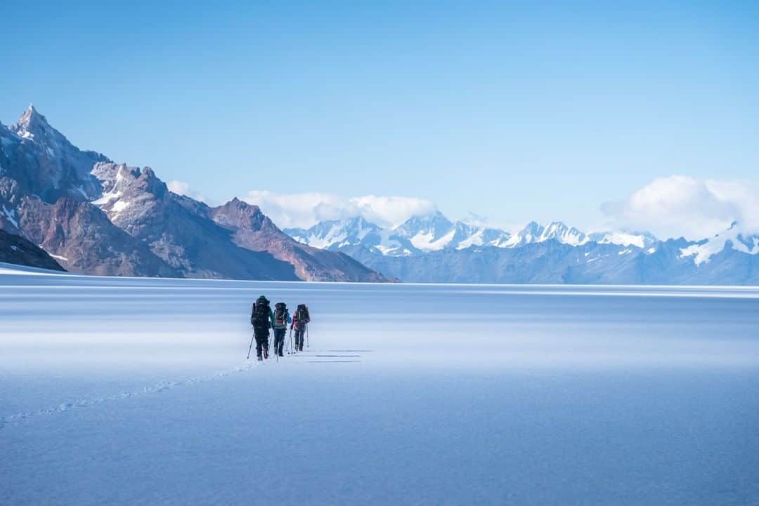 National Geographic Travelさんのインスタグラム写真 - (National Geographic TravelInstagram)「Photo by @michaelclarkphoto | Juan Aguada, Richie Graham and Stefan Blawath traversing a section of the Patagonia Ice Field called the Cordon Marconi near El Chalten, Argentina. #chile #argentina #patagonia #patagoniaicecap」5月9日 22時03分 - natgeotravel
