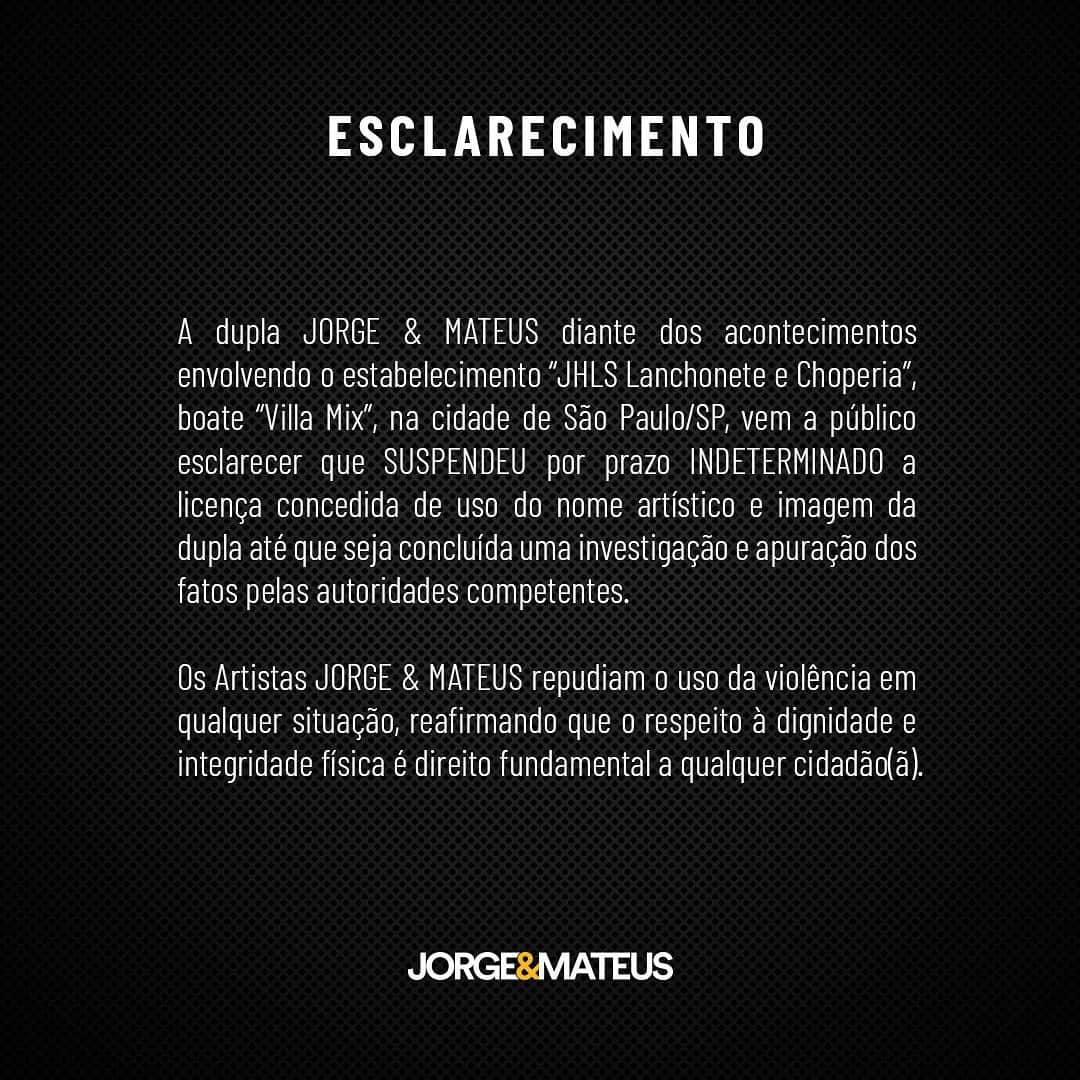 Jorge & Mateusさんのインスタグラム写真 - (Jorge & MateusInstagram)「Comunicado.」5月9日 23時59分 - jorgeemateus