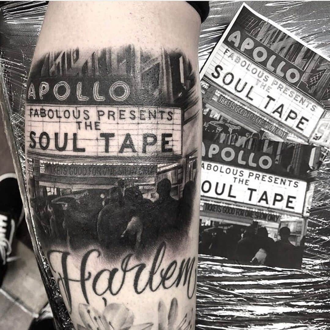 ファボラスのインスタグラム：「Soul Tape For Life... Appreciate the love @flyinghighh_ 🖤  Done by @iamkingrico  #SoulTapeForTattoos」