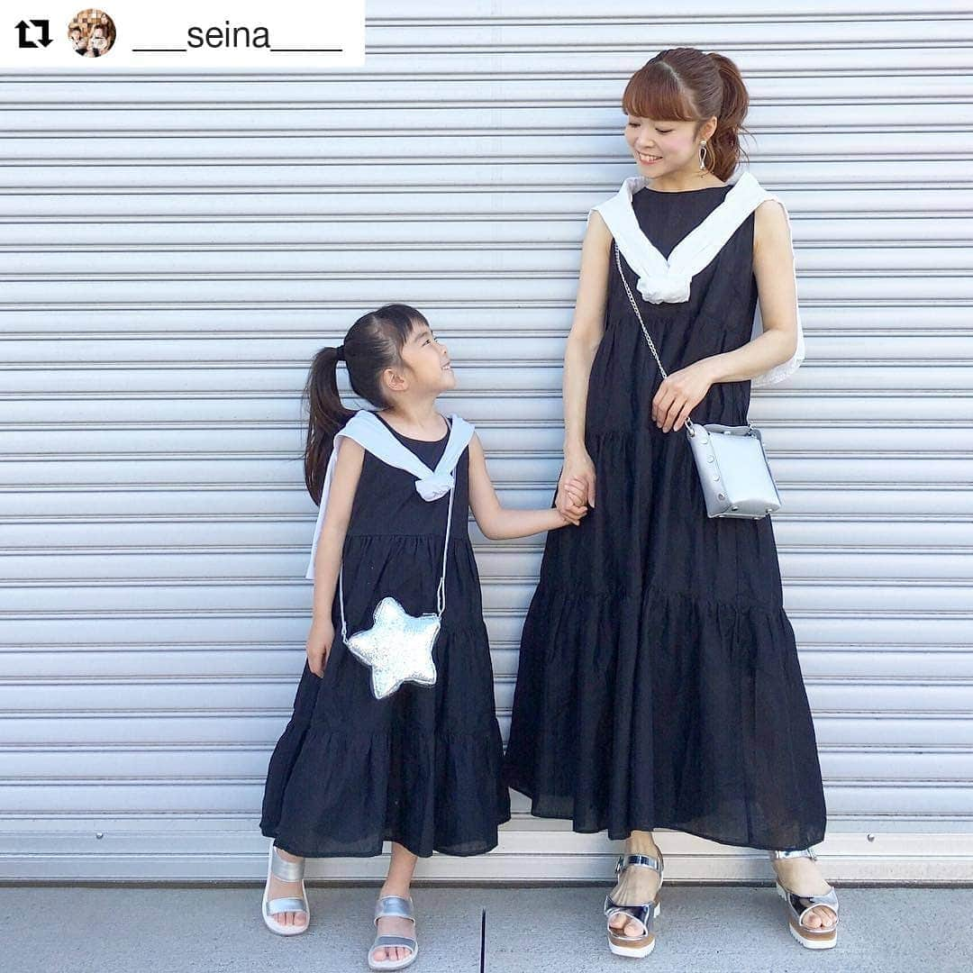 VIVIAN Collectionさんのインスタグラム写真 - (VIVIAN CollectionInstagram)「#Repost  素敵なコーデありがとうございます🎵✨ . --------------------------------------------- @___seina____ (@get_repost) ・・・ #ティアードワンピース シリーズ♡ 我が家は珍しくブラックにしました！ 着てみたらこれが一番しっくり😋 ・ まずはシルバー合わせで🎵 @vivian_collection_official の厚底サンダルが思いのほか可愛くて履きやすい♡ 娘のシルバーサンダルはGUで790円でした☝︎ ・ ・ ・ #ママコーデ onepiece… @gu_global @gu_for_all_  bag… @opaque.clip  sandal… @vivian_collection_official ・ #娘コーデ onepiece…#guキッズ sandal…GU bag…H&M ・ ・ #mamagirl#親子リンクコーデ#親子コーデ#リンクコーデ#親子リンクコーデ愛好家#おやこーで#ワンピースコーデ#guコーデ#大人gu部#gu_for_all#プチプラリンクコーデ部#ポニーテール#ゴールデンウィーク2019#ゴールデンウィークコーデ#子連れお出かけ#しまパト#キッズコーデ女の子#おしゃれキッズ#厚底サンダル#シルバーアクセサリー#エイチアンドエムキッズ#instafashion#followme#おしゃれさんと繋がりたい#locari」5月10日 10時21分 - vivian_collection_official