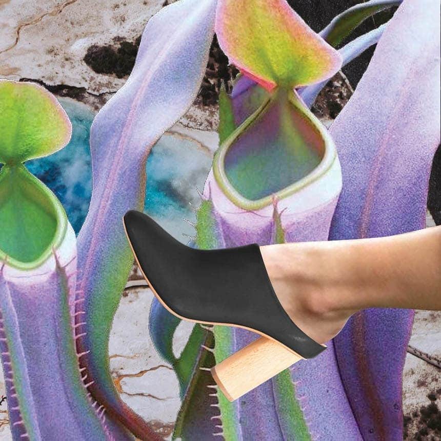シドニー・ブラウンのインスタグラム：「The higher the heel... ⠀⠀⠀⠀⠀⠀⠀⠀⠀ #highheel #classic #sustainablelife #conscious #greenisthenewblack」