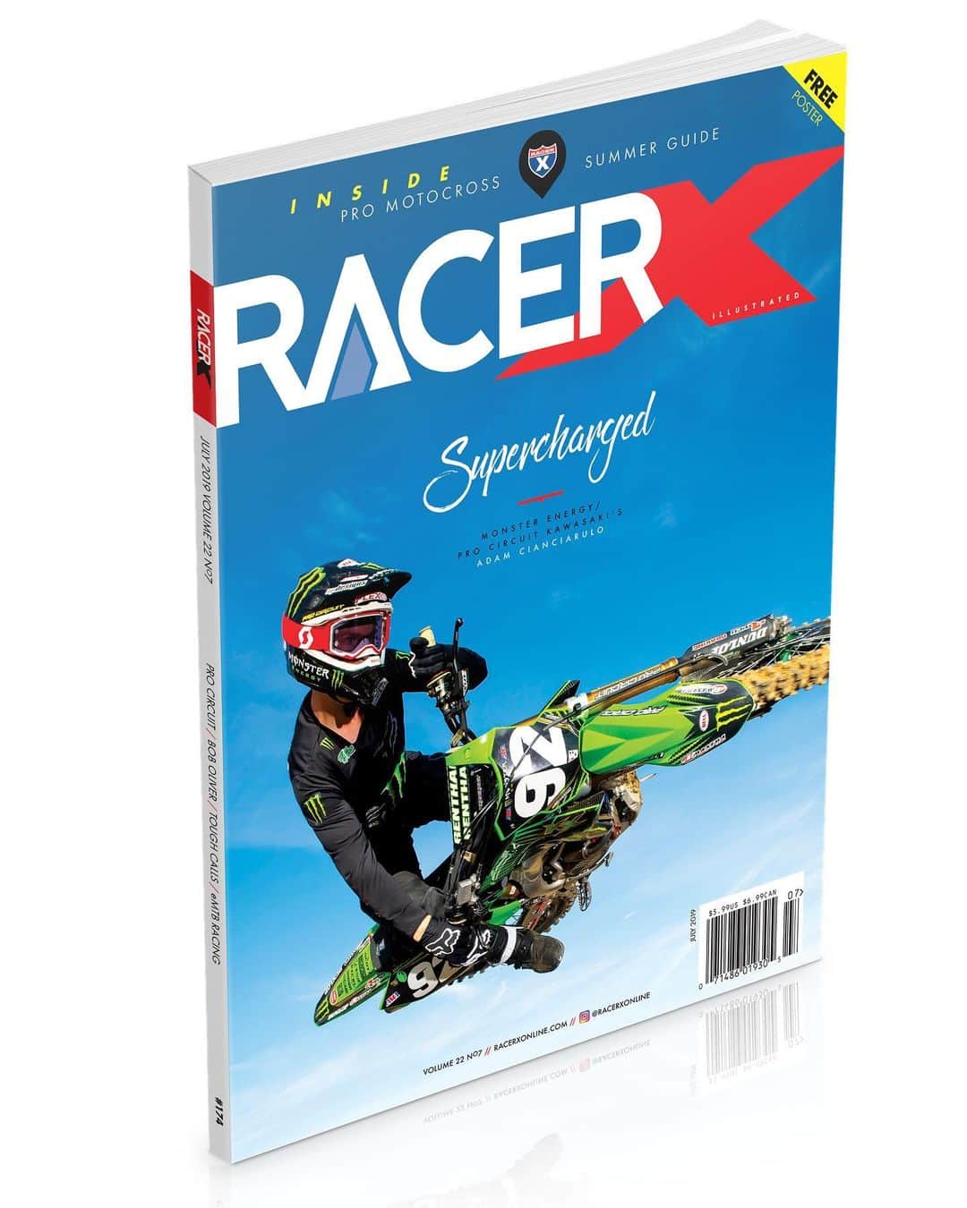 Racer X Onlineさんのインスタグラム写真 - (Racer X OnlineInstagram)「Monster Energy/Pro Circuit Kawasaki’s @adamcianciarulo puts his focus on Lucas Oil @promotocross and races onto the July cover of Racer X magazine. Visit the link in our bio to check it now! | @pcraceteam」5月10日 3時03分 - racerxonline