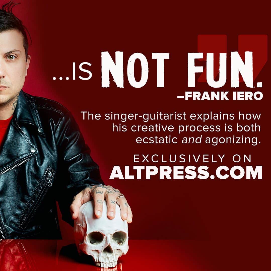 Alternative Pressさんのインスタグラム写真 - (Alternative PressInstagram)「It's not always fun and games, but the most rewarding shit isn't always fun 💀 Check out an all new exclusive with cover star @frankieromustdie + get an even deeper look with Issue 370, available now⠀⠀ LINK IN BIO⠀⠀ .⠀⠀ .⠀⠀ .⠀⠀ #altpress #ap #alternativepress #iamap #frankiero #frankieroandthefutureviolents #futureviolents #barriers」5月10日 3時35分 - altpress
