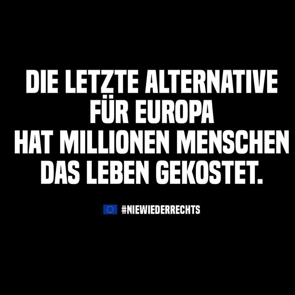ベネディクト・ヘーヴェデスのインスタグラム：「Europa, weil alles andere keine Alternative ist. 🇪🇺 #NieWiederRechts #Europatag #Europawahl2019」