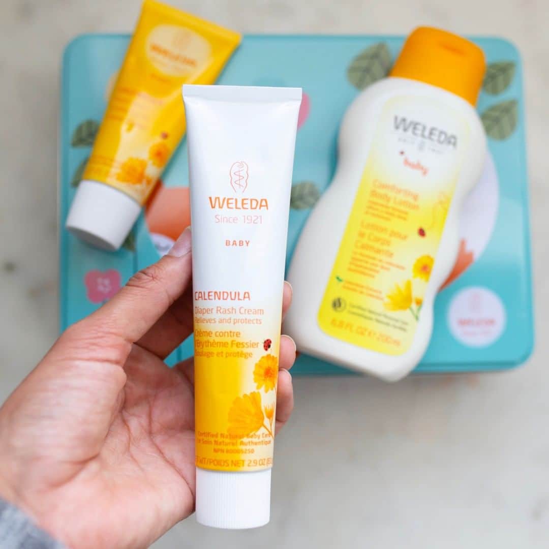 Weledaのインスタグラム：「Our Nourishing Calendula Essentials Set has everything you need to cleanse, moisturize and soothe your little bundle of joy! 💛👶🏼 Do you use any of these products? Let us know!!」