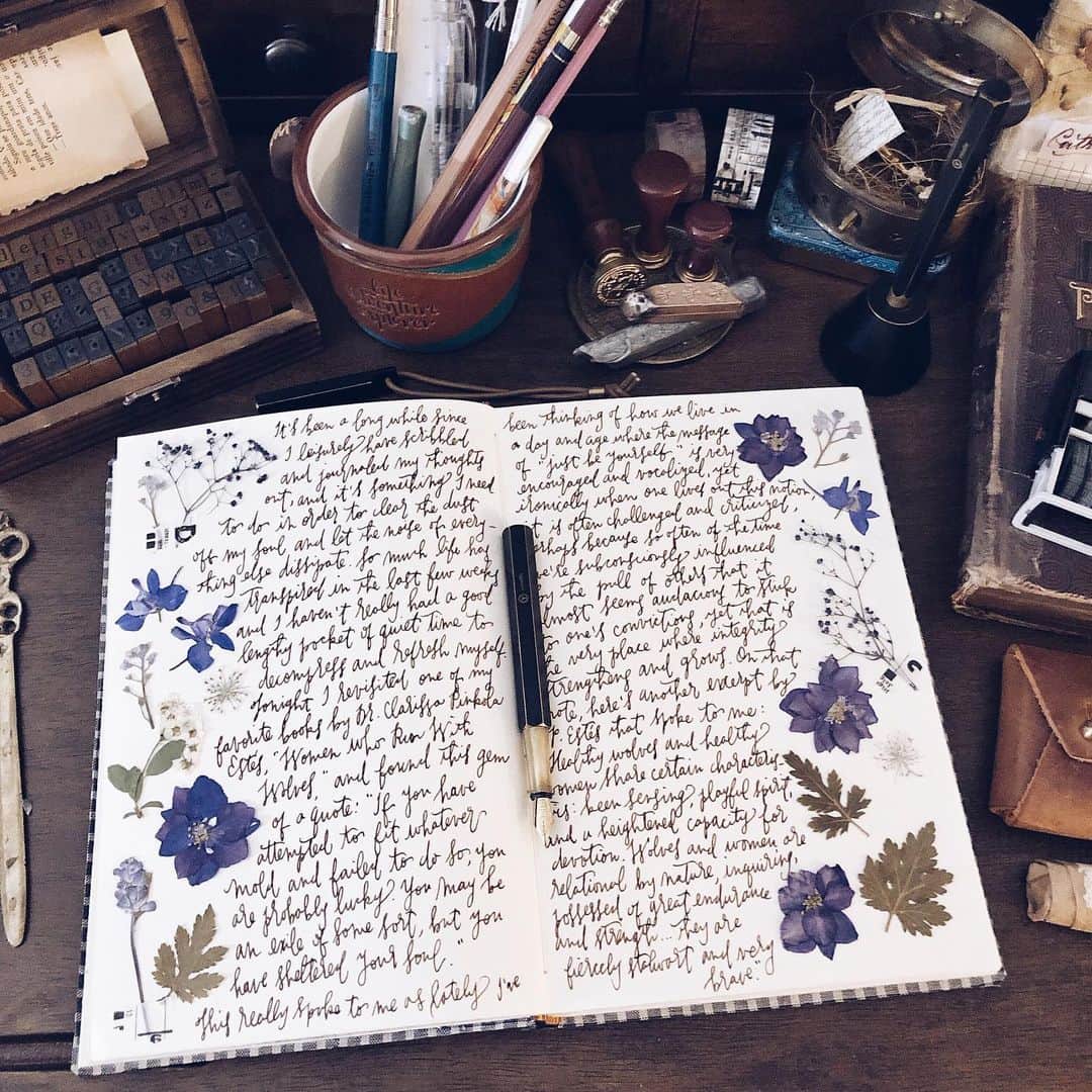 Catharine Mi-Sookさんのインスタグラム写真 - (Catharine Mi-SookInstagram)「It feels good to be back in my journal again with lengthy sessions of penning out musings and thoughts. I love having moments where life is full and I’m able to be present in it, but I also cherish the time where I can unwind in my little nook to reflect and refuel. How about you all? What’s your happy place? . . . . Foundlings Companion Journal @pegandawl. Portable Brassing Fountain Pen @ystudiostyle from @koheziamsterdam. Enamel Mug & Leather Student Pencil Case @galen_leather. . . . . #journaling #dailyjournal #onmydesk #pegandawl #bookbinding #morningpages #ystudio #fountainpens #penmanship #galenleather #loveforanalogue #creativejournal #petalsandprops #scrapbooking #scrapbooklayout #handsinframe #stationerylover #journalpage #journallove #flatlays #flatlaytoday #creativejournaling #aquietstyle #creativespace #thedailywriting #deardiary」5月10日 6時43分 - catharinemisook