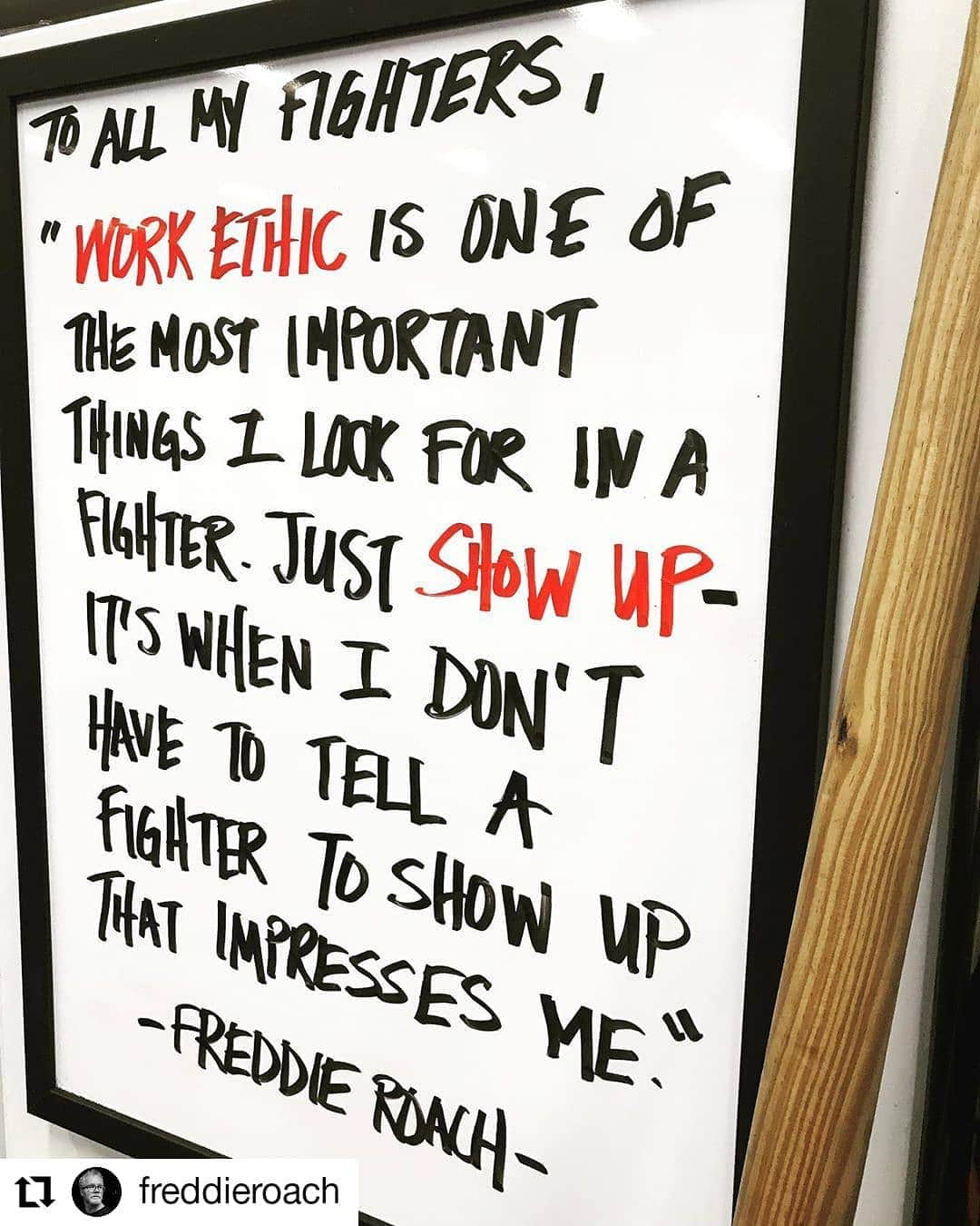 ガソリングラマーさんのインスタグラム写真 - (ガソリングラマーInstagram)「#workethic #showup 🥊🥊🥊👊👊 #wildcard ♠️♥️♣️♦️ #Repost @freddieroach • • • • • • Leaving for @ivan_baranchyk ‘s fight in Scotland so I left a message for my fighters ... #message #quote #boxers #fighters #wildcardboxingclub #keepinganeyeonyou #trainingcamp #keepworking #hardwork #workethic @wildcardboxingclub @wildcardboxingstore」5月10日 8時06分 - gasolineglamour