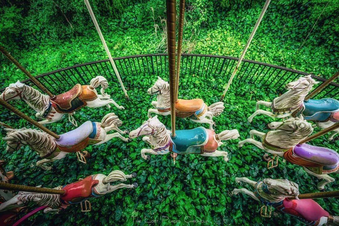 のインスタグラム：「Abandoned Carousel 𓆲 𓆲 𓆲 #廃墟 #Abandoned #AbandoniG #allabandoned #abandonedworld #Abandonedafterdark #abandoned_addiction #abandoned_greece #abandon_seekers_ #Abandoned_Excellence #abandonedcentral #beAlpha #discarded_butnot_forgotten #DECAY_iLLife #desertedplaces #ethereal_moods #grime_nation #grime_reapers #GoTrespassing #ig_urbex #Itsabandoned #KINGS_ABANDONED #renegade_abandoned #sombrexplore #urbex_supreme #urbex_regards #urbexplaces #urbex_disciple #urbex_utopia  #japan_urbex」