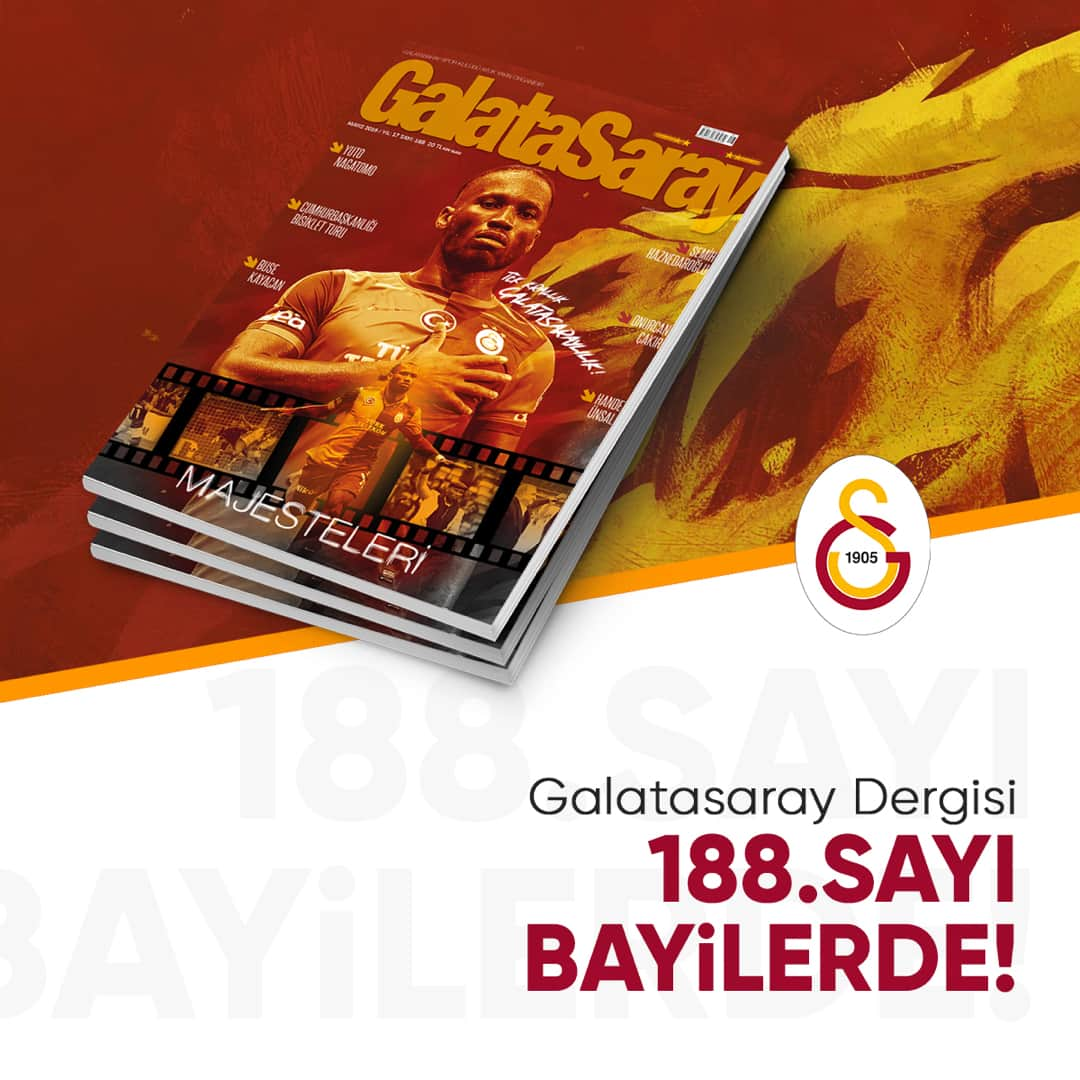 ガラタサライSKさんのインスタグラム写真 - (ガラタサライSKInstagram)「Galatasaray Dergisi’nin 188. sayısı raflardaki yerini aldı. Galatasaray Dergisi’ne 0212 564 1905 numaralı telefonu arayarak abone olabilirsiniz.」5月10日 20時20分 - galatasaray