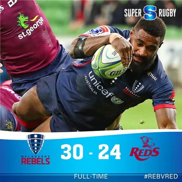 Super Rugbyさんのインスタグラム写真 - (Super RugbyInstagram)「FULL-TIME | REBELS vs REDS  Despite a fighting effort in the closing twenty minutes, the Reds were unable to topple the resilient Rebels, who retain top spot in the Australian conference.  #SuperRugby #REBvRED」5月10日 20時37分 - superrugby