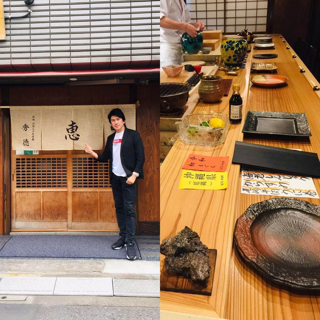 川崎麻世さんのインスタグラム写真 - (川崎麻世Instagram)「『細雪』の初日祝いの花の御礼を言いに築地 伝統江戸前握りの大好きな寿司屋『秀徳』にお邪魔した。オーナーの本橋社長がこだわって作った六店舗の中でまだ行ったことのない『恵』で贅沢な絶品の数々を堪能した🍣一貫一貫に職人の技を感じる逸品。大満足でした。  #川﨑麻世 #川崎麻世 #麻世 #秀徳 #築地秀徳 #築地寿司」5月10日 12時11分 - mayokawasaki