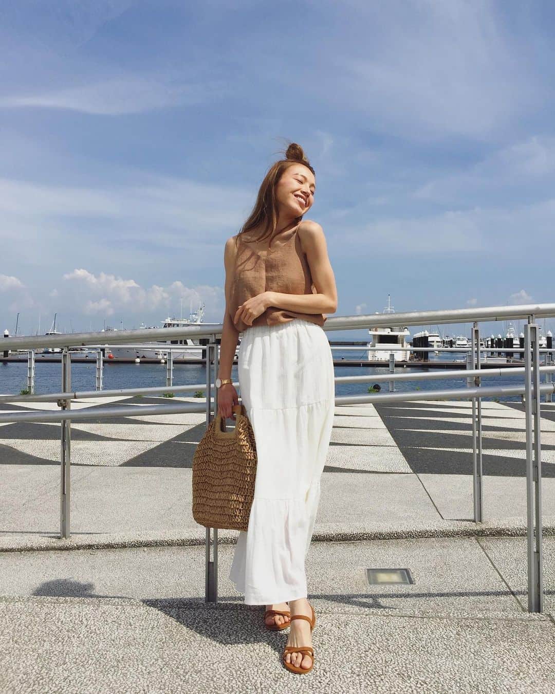 階上実穂さんのインスタグラム写真 - (階上実穂Instagram)「miho's outfit. 詳細はWEARを✔︎してね👌💫 #ootd #リゾートコーデ #ベージュコーデ #春夏コーデ #fashion #coordinate #wear」5月10日 13時15分 - miho_ishigami