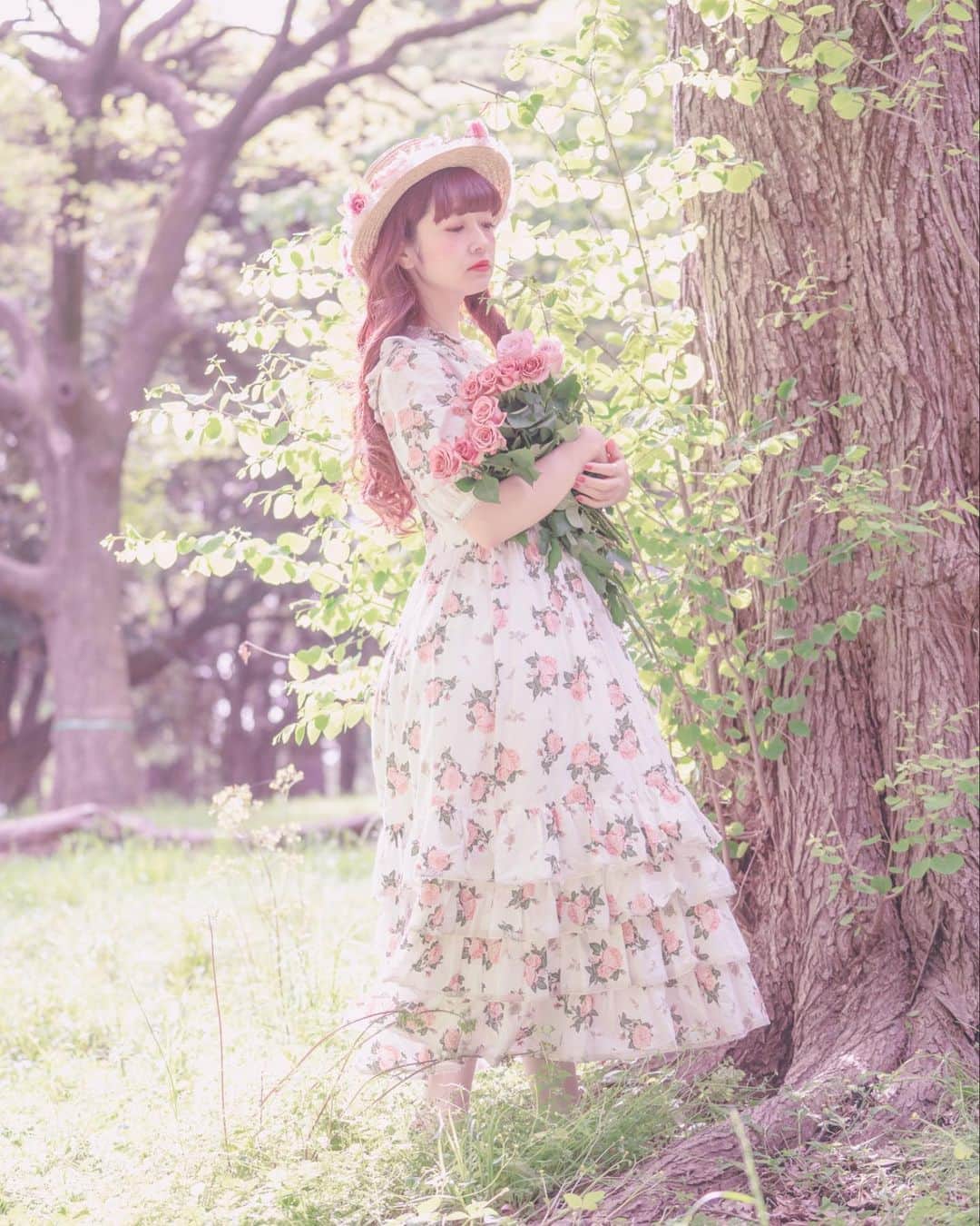 青木美沙子さんのインスタグラム写真 - (青木美沙子Instagram)「ピンクハウスさんのロングワンピース👗夏にさらっときれて、これから大活躍しそう💓 #ピンクハウス」5月10日 13時47分 - misakoaoki