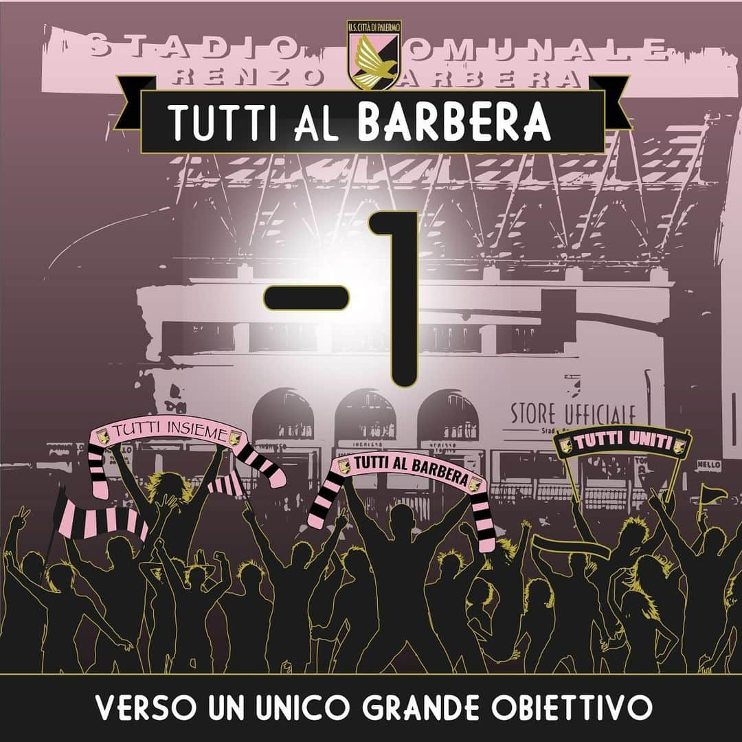 USチッタ・ディ・パレルモのインスタグラム：「📅 Domani (ore 15.00) 🙌🏻 #TUTTIALBARBERA per ⚽️ PALERMO-CITTADELLA 🏟 🎟 Prezzi speciali con Curve a 5 €. Tariffe ridotte per donne, Under 18 e Over 65 e promo abbonamenti per la stagione 2019/2020 💪🏻💪🏻💪🏻 tutte le info sul nostro sito ufficiale 💻📲」