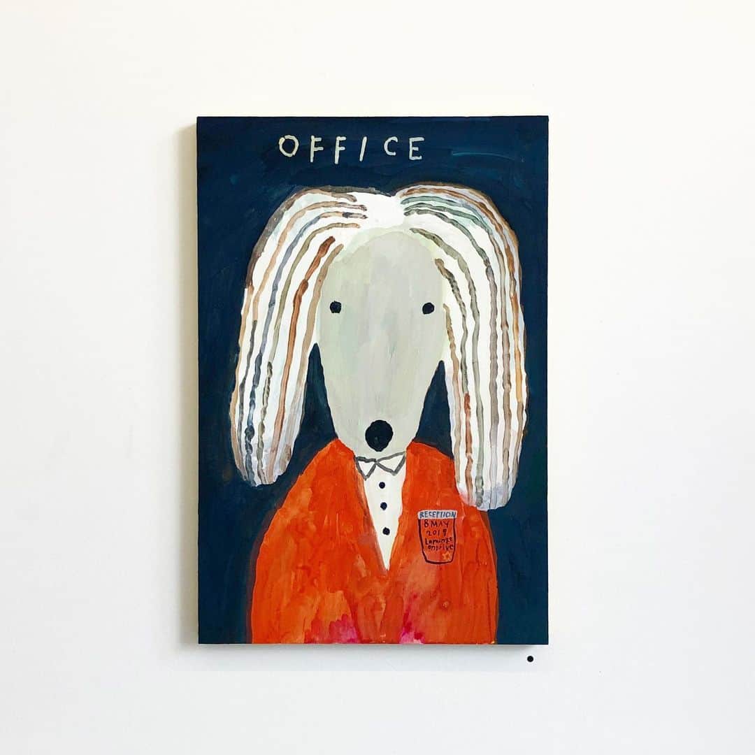 Mogu Takahashiのインスタグラム：「Reception﻿ 410x273mm Gouache on wood / 2019﻿ Sold ﻿ —————————————﻿﻿﻿ ﻿﻿﻿ Mogu Takahashi ﻿﻿﻿ “ A Little Hat On You "﻿﻿﻿ ﻿﻿﻿ Exhibition: 8th May - 1st June﻿﻿﻿ ﻿﻿﻿ Lamination Drive ﻿﻿﻿ Gallery hours: Wed - Fri 11-6 / Sat 12-5﻿﻿﻿ 52 Budd St, Collingwood 3066﻿﻿﻿ @lamingtondrive﻿﻿﻿ ————————————————﻿﻿﻿ * If you have any questions about this exhibition and artworks please contact to the gallery by Email.﻿ <info@lamingtondrive.com>﻿﻿﻿ ————————————————﻿﻿﻿ #lamingtondrive #melbourne #mogutakahashi #alittlehatonyou」