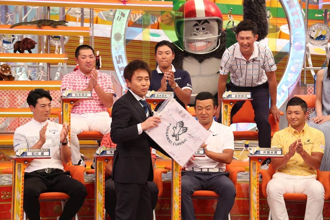 フジテレビゴルフさんのインスタグラム写真 - (フジテレビゴルフInstagram)「5月12日(日) 午後7時〜 #ジャンクSPORTS #男子ゴルフSP #石川遼 選手 #今平周吾 選手 #時松隆光 選手 #星野陸也 選手 #秋吉翔太 選手  #出水田大二郎 選手  #片岡大育 選手がスタジオに登場！！」5月10日 17時01分 - fujitvgolf