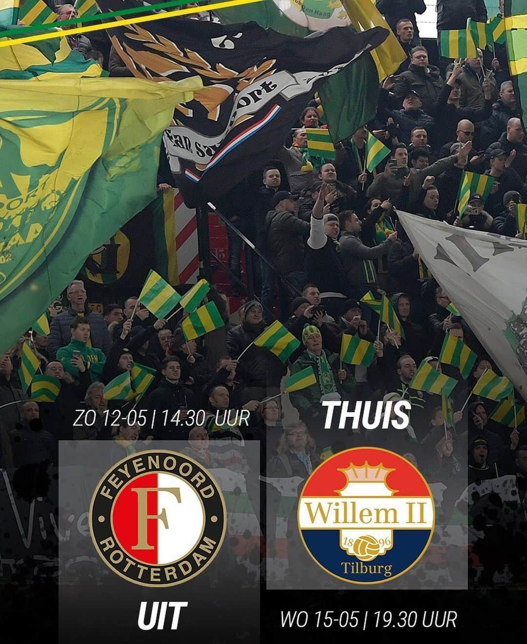 ADOデン・ハーグさんのインスタグラム写真 - (ADOデン・ハーグInstagram)「Zondag zullen 9️⃣0️⃣0️⃣ supporters ADO Den Haag steunen vanuit het uitvak! 💪 . De kaartverkoop voor Feyenoord is gesloten. Check de link in de Bio voor de thuiswedstrijd tegen Willem II! . #feyado #adowil #awayday」5月10日 17時23分 - adodenhaag