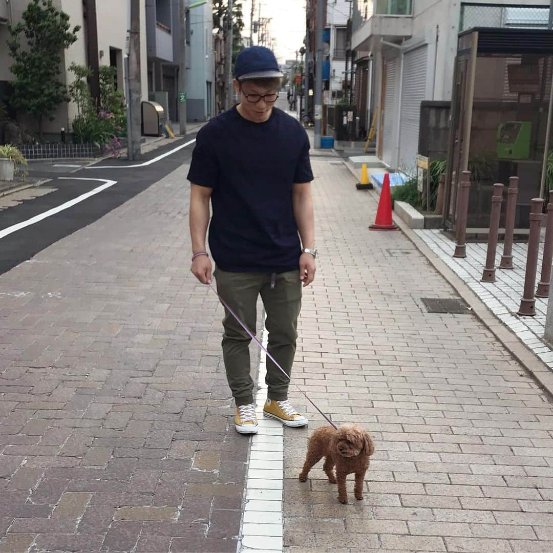 棚橋弘至さんのインスタグラム写真 - (棚橋弘至Instagram)「ハナの散歩をしてたら #YOH に会いました。ハナも #roppongi3k に入れてもらいなさい☆」5月10日 17時45分 - hiroshi_tanahashi