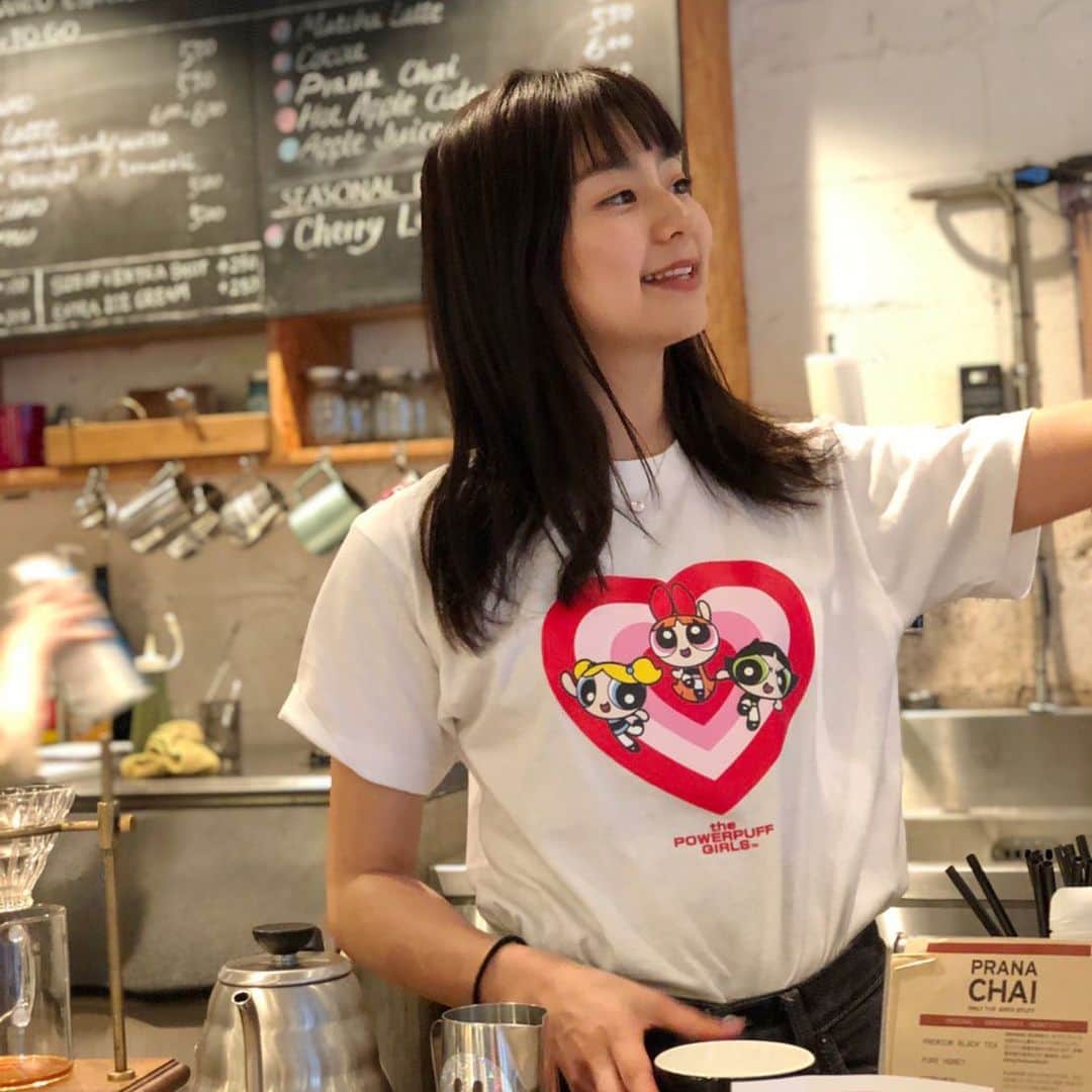 Aymmy in the batty girlsのインスタグラム：「Thank you for wearing!﻿﻿﻿﻿💓﻿ @shidamizuki ﻿ ◽︎TPPG×Aymmy Tシャツ﻿﻿ ¥7,560 (tax in)﻿﻿﻿ ﻿ 【販売先】﻿ ・﻿ONLINE STORE﻿ ・AMAZON﻿ ﻿ #aymmy #aymmyinthebattygirls﻿﻿﻿ #エイミー #原宿 #harajuku ﻿ #POWERPUFFGIRLS #PPG #パワパフ﻿ #Tシャツ #トップス」