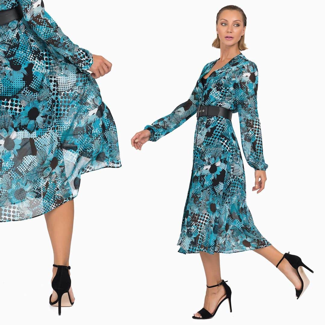 ジョセフリブコフさんのインスタグラム写真 - (ジョセフリブコフInstagram)「This multicolored dress is the perfect staple for the warmer weather . La robe longue imprimée . 2-piece dress #192608 #JosephRibkoff #ilovemyJR #floralfashion #dress #floralfashion #dresses#robe」5月11日 5時09分 - josephribkoff