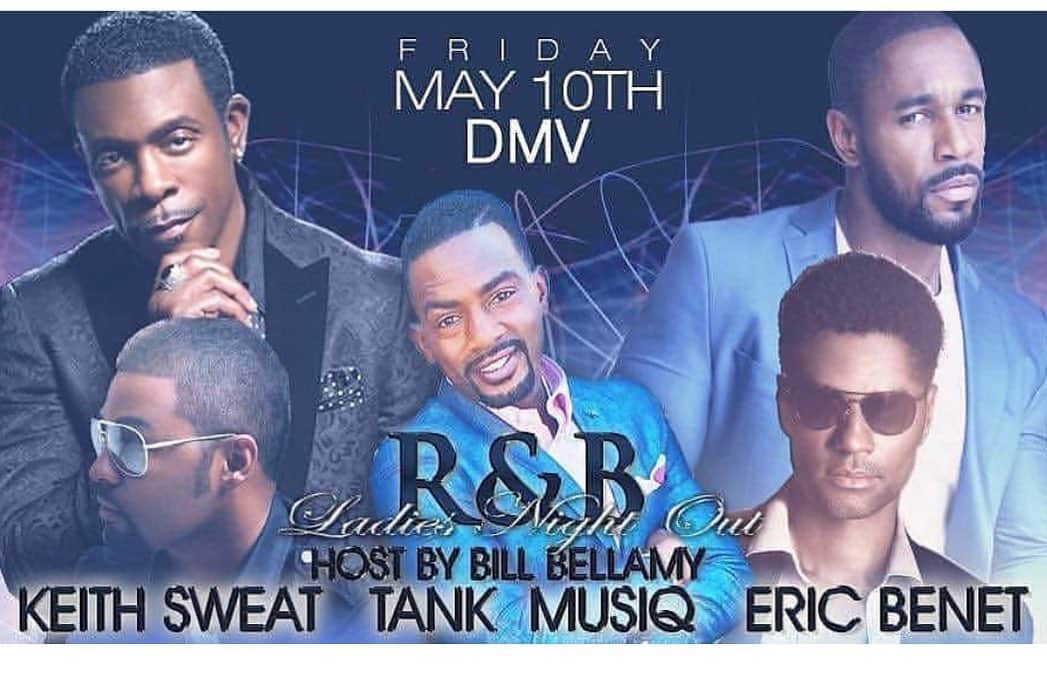 エリック・ベネイさんのインスタグラム写真 - (エリック・ベネイInstagram)「DMV c’mon!!! On TONIGHT!! @therealtank @musiqsoulchild @keithsweat @billbellamy #eaglebankarena」5月11日 5時24分 - ericbenet