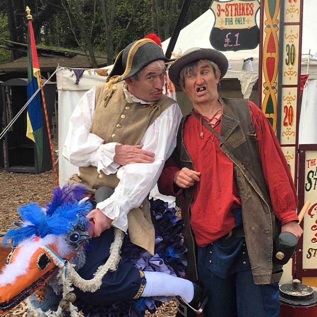 のインスタグラム：「The travelling showmen at our Georgian Fair have had us in stitches 😂 What a pair of characters. If you are visiting our Georgian Fair this weekend do look out for them!」