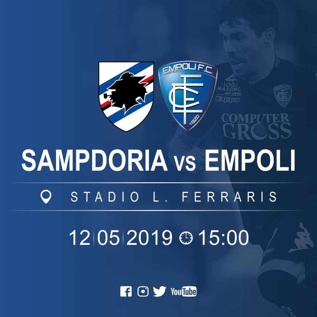 エンポリFCさんのインスタグラム写真 - (エンポリFCInstagram)「Domenica torniamo in campo: alle ore 15.00 allo #StadioLuigiFerraris di #Genova sfida contro la #Sampdoria #AvantiAzzurro #perlempolicombatterem  #empolifc #empolifc1920 #efc #empolifcofficial #instaefc #Instaempoli #Instaazzurri」5月10日 22時10分 - empoli_fc_official