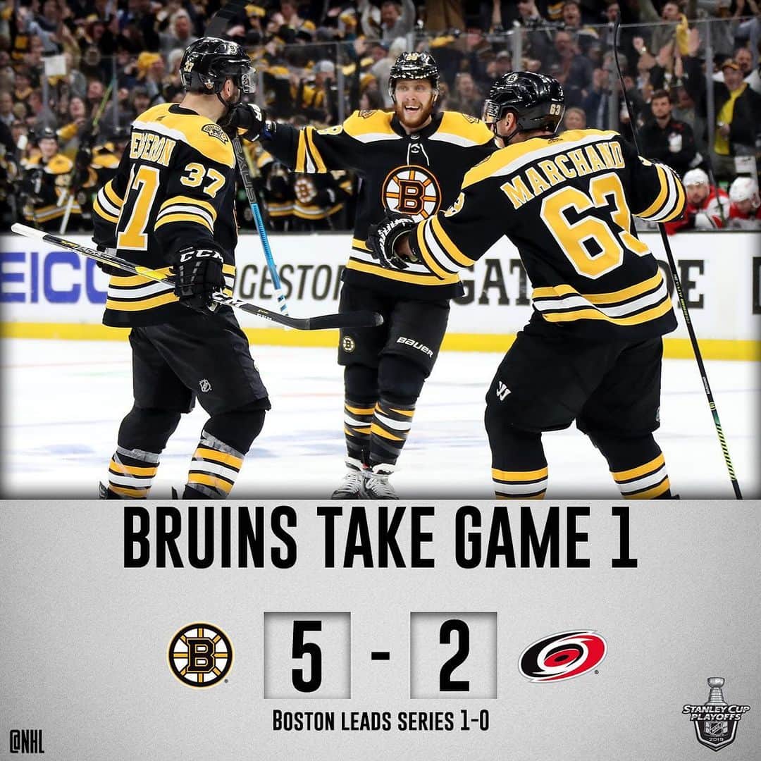 NHLさんのインスタグラム写真 - (NHLInstagram)「The @nhlbruins scored twice in 28 seconds to complete the comeback in the 3rd period, winning Game 1 of the Eastern Conference Final! #StanleyCup」5月10日 22時13分 - nhl
