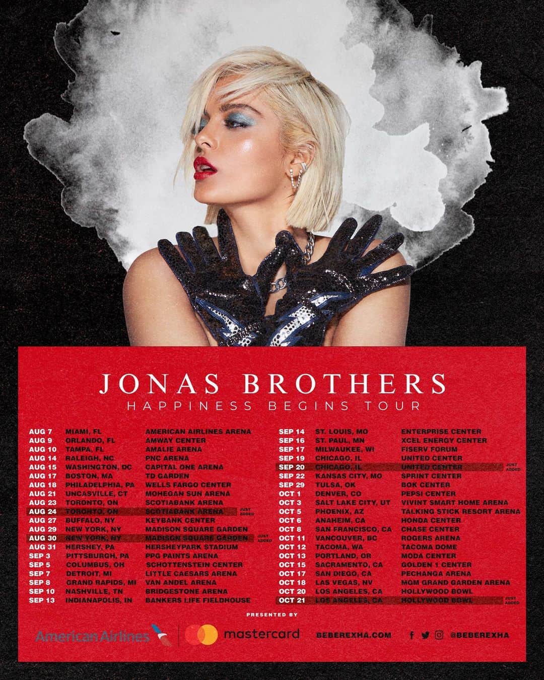Bebe Rexhaさんのインスタグラム写真 - (Bebe RexhaInstagram)「Tickets and VIP packages for the #HappinessBeginsTour are officially on sale NOW 🎉 Get them while you cann @jonasbrothers」5月10日 23時02分 - beberexha