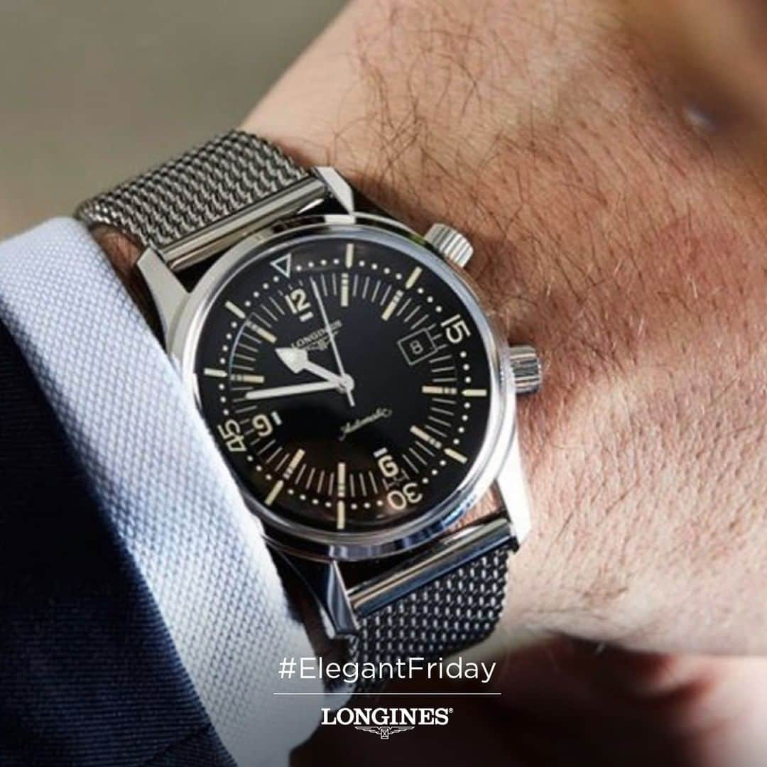 ロンジンさんのインスタグラム写真 - (ロンジンInstagram)「It’s time for #ElegantFriday ! Thanks to @gioielleria.tamburini.sergio  for sharing this nice picture of The #Longines # LegendDiver. #EleganceisanAttitude」5月10日 23時00分 - longines