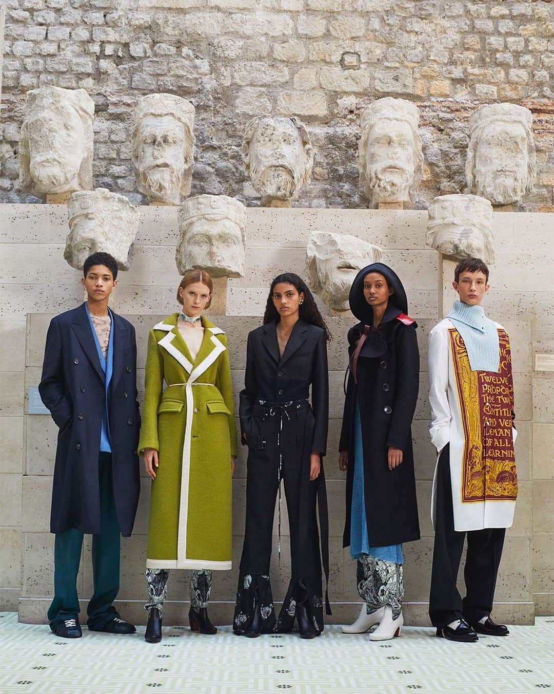 ランバンのインスタグラム：「#LanvinFW19 collection by @brunosialelli, shot by @ethanjamesgreen. Art direction: @ezrapetronio Styling: @mr_carlos_nazario  Casting: @piotrchamier  #LanvinbyBrunoSialelli」