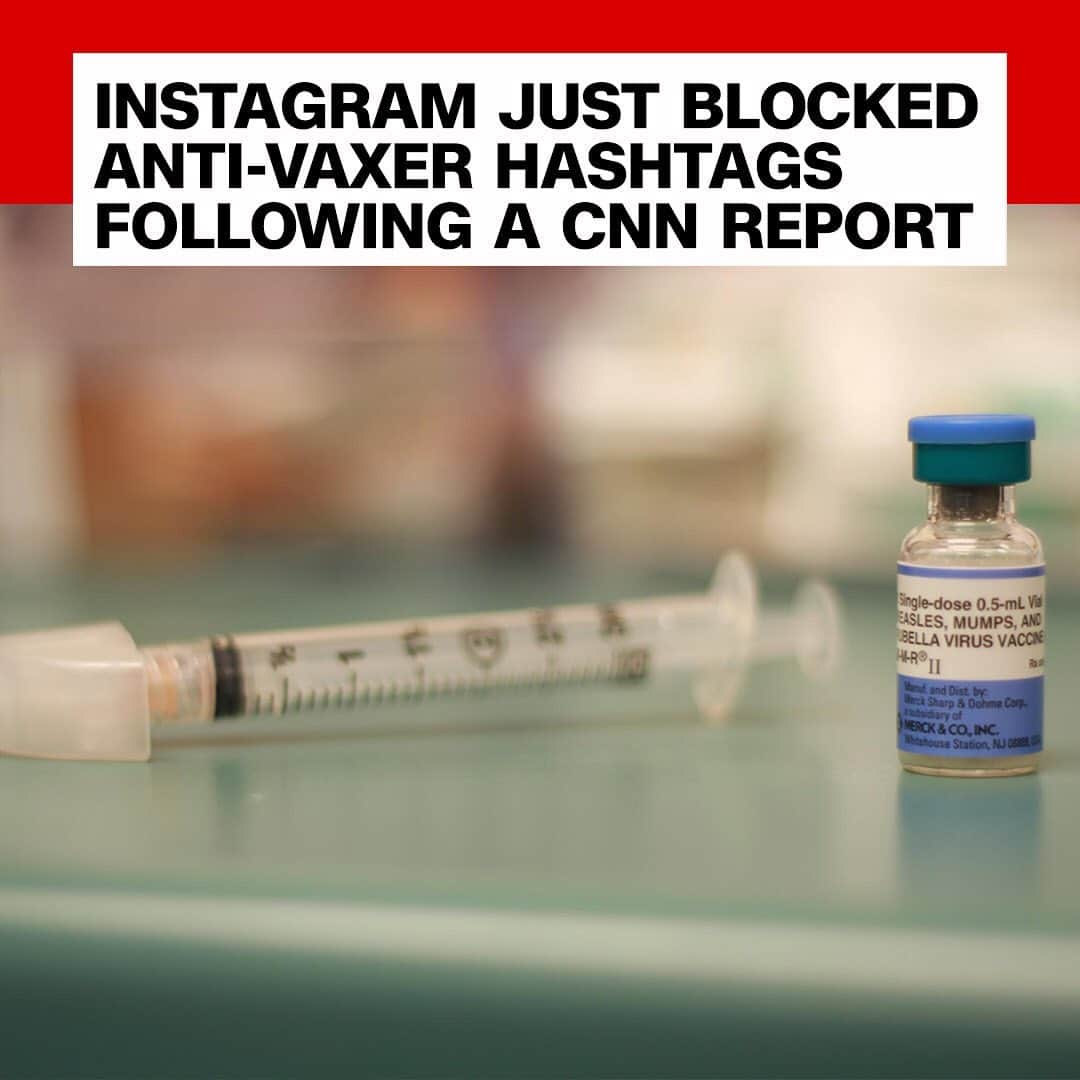 CNNさんのインスタグラム写真 - (CNNInstagram)「Instagram says it will block additional hashtags that spread misinformation about vaccines after @cnnbusiness found that some anti-vaccination accounts are still thriving on the platform despite a policy change. Instagram says the process for combating vaccine misinformation is ongoing and that Instagram is considering additional ways it can address the issue on the platform.  Scientists have repeatedly and consistently debunked the most common anti-vax myth, the idea that there is a connection between vaccinations and the development of autism in children. Reputable organizations like the American Medical Association and the American Academy of Pediatrics say that vaccination for children is crucial to public health.」5月11日 0時55分 - cnn