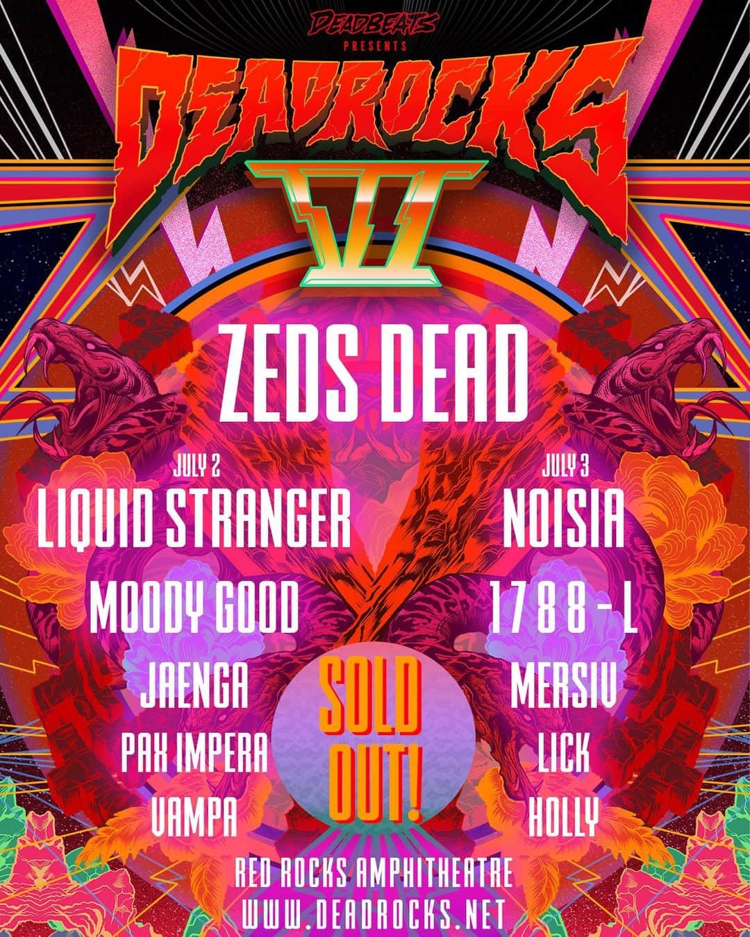 Zeds Deadさんのインスタグラム写真 - (Zeds DeadInstagram)「BOTH NIGHTS OF DEADROCKS VI ARE NOW SOLD OUT! 🤘🤘」5月11日 1時00分 - zedsdead