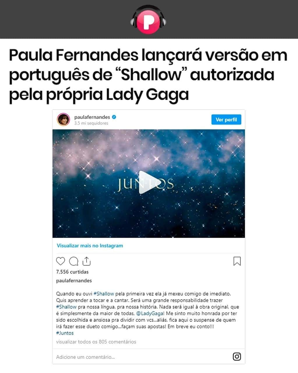 ポーラ・フェルナンデスさんのインスタグラム写真 - (ポーラ・フェルナンデスInstagram)「Muita alegria e coração a mil!! Não vejo a hora de contar mais e mais novidades pra vocês ❤👀 #Juntos tá chegando...」5月11日 1時06分 - paulafernandes