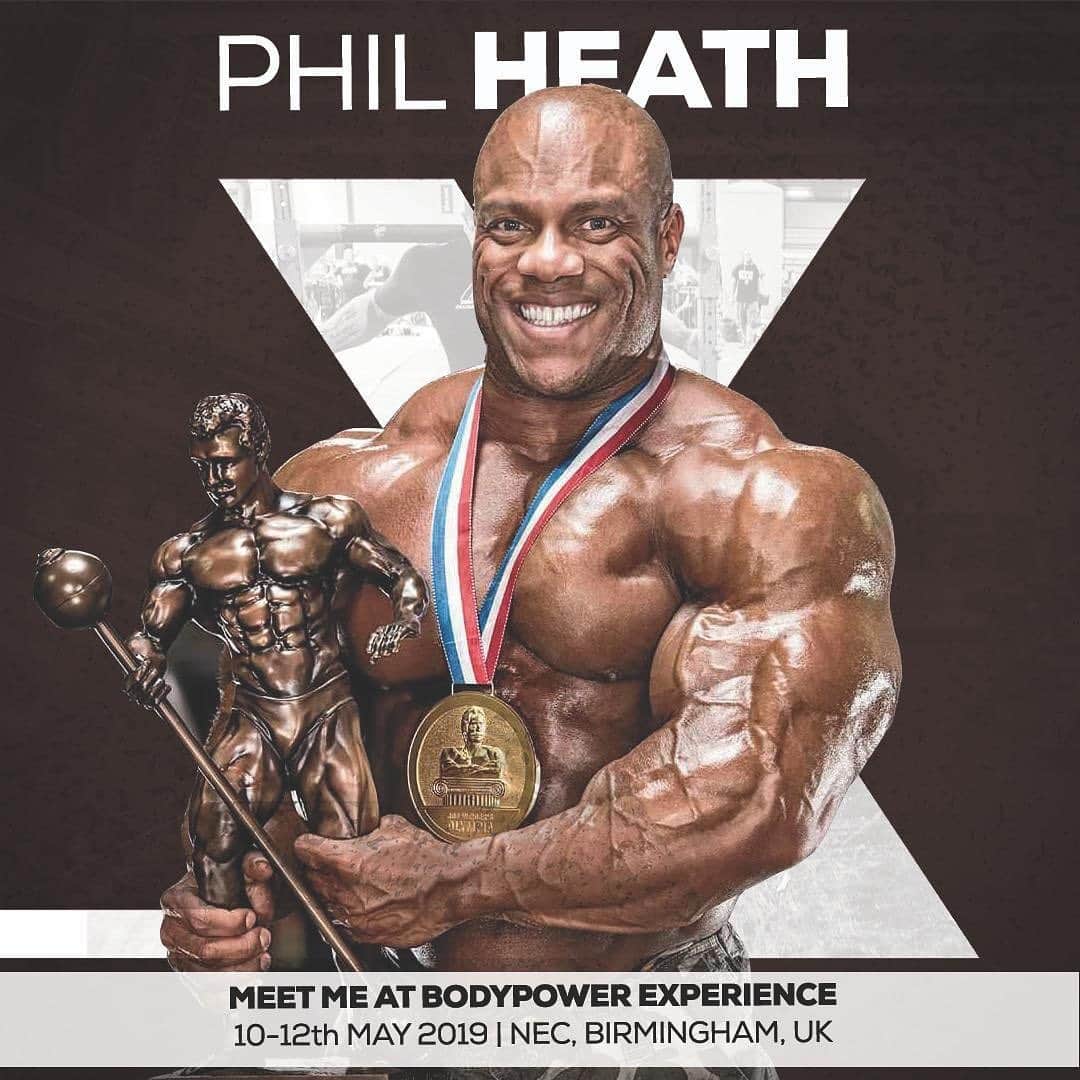 Phil Heathのインスタグラム：「Had an incredible first day today at the @bodypowerexpo. Tons of amazing, enthusiastic, positive fans at the Expo today that I can only imagine what Saturday will bring. Gotta stop by my booth with the @gifted_athletics Bodypower Experience all weekend long where I’ll be taking pics, giving crazy deals on merchandise and answering all your questions. #PhilHeath #7xMrOlympia #Bodypower2019」