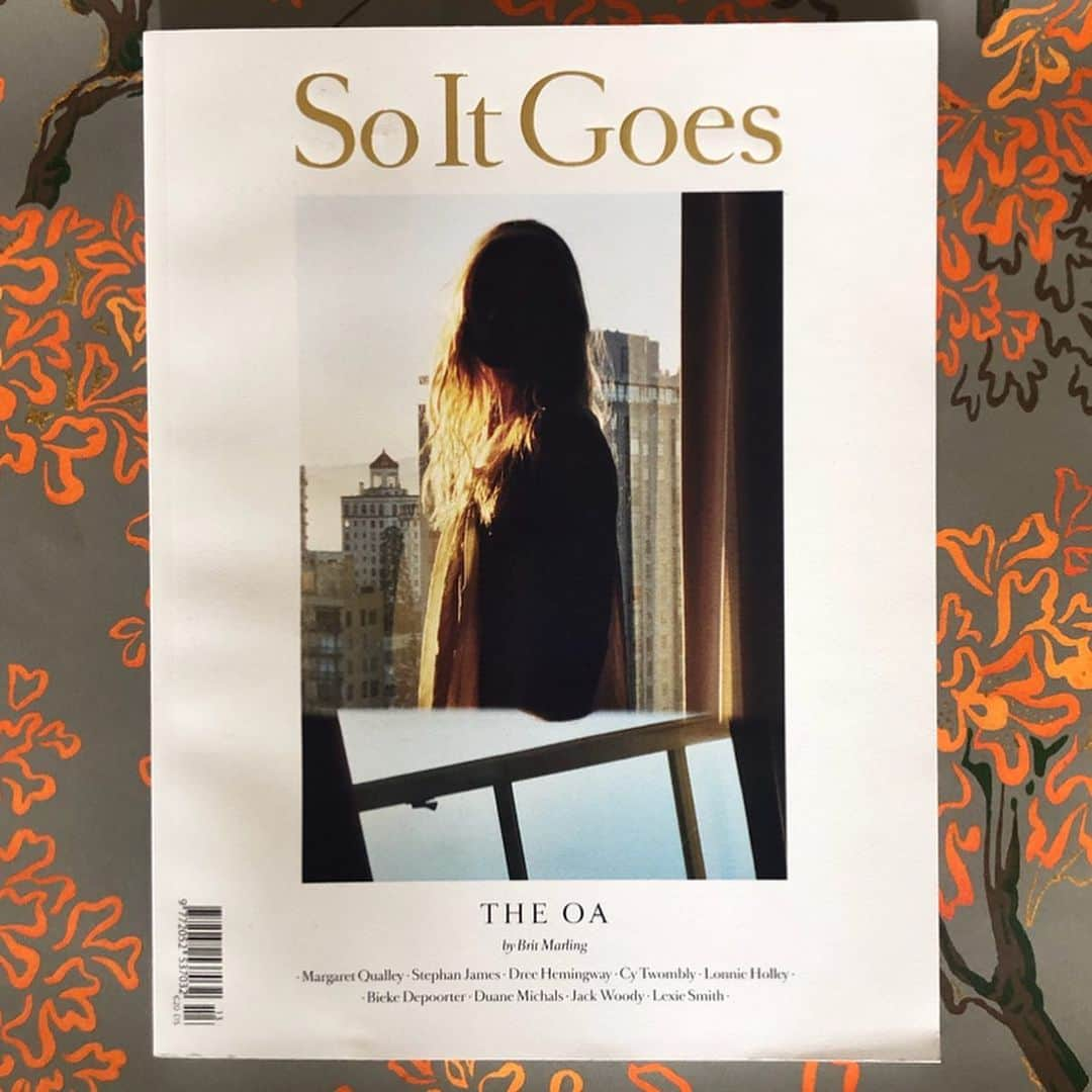 ブリット・マーリングさんのインスタグラム写真 - (ブリット・マーリングInstagram)「I shot a cover! 😱  @z_al and I had an in depth conversation with @jamiewright84 of @soitgoesmag in the new issue out on stands now and avail for order online. The 26 page spread on #theoa has images from behind the scenes, pages of my writing journal, and a few 35mm prints I shot while we were making Part II.  The cover image is a self portrait I took in San Francisco on a day off from shooting. I love that James made it one of the covers. I dig the idea of a woman lensing herself.  Go find the issue—our talk with James is in print only. Too many secrets disclosed for the internet. ((This cover has sold out online but the 26 page feature is in all other versions of issue 13 and this cover is also on newsstands))」5月11日 2時17分 - britmarling