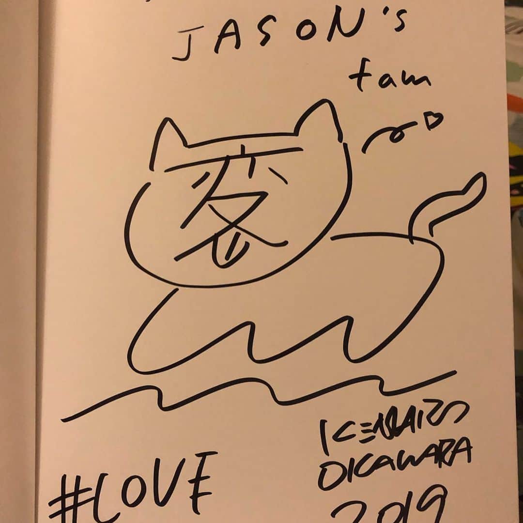 Jason G. Sturgillさんのインスタグラム写真 - (Jason G. SturgillInstagram)「Today’s Strange Cat is an homage to my pal @kentarookawara who is in town doing a pop up at @fiskgallery celebrating his new book for his show at the @moriartmuseum. I love Kentaro’s work because you can tell how much fun he is having by just looking at it. 39/100 #kanjicat #strangecat #変な猫 #the100dayproject」5月11日 14時08分 - jgspdx