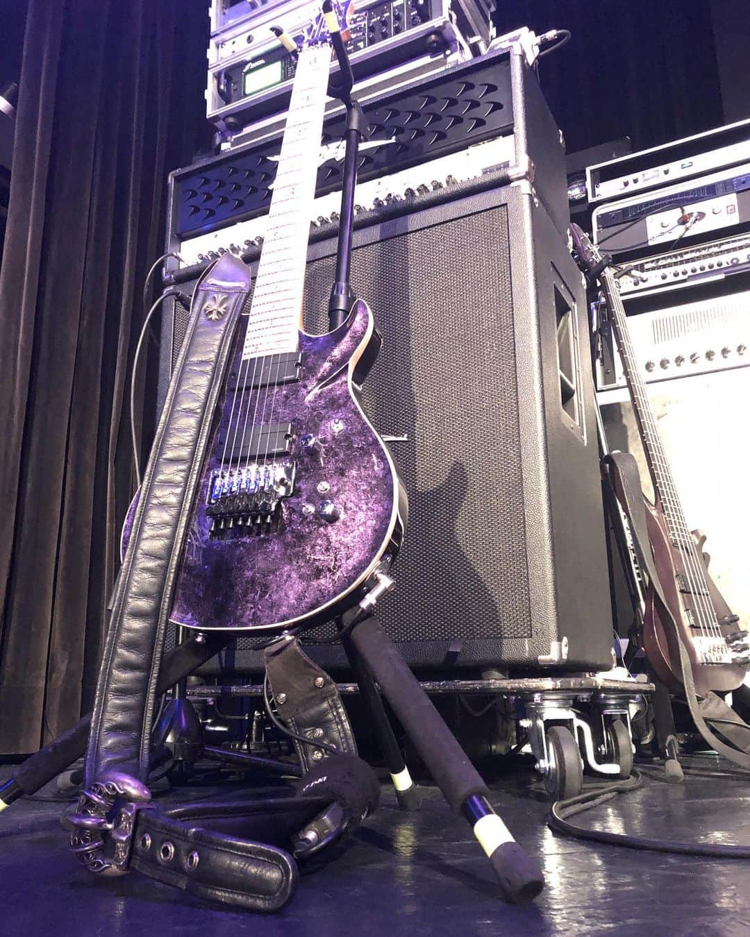 のインスタグラム：「New 7 strings guitar﻿ ﻿ G-Life Guitars﻿ ﻿ G-PHOENIX CUSTOM Vll / Sparkling Amethyst Flare」