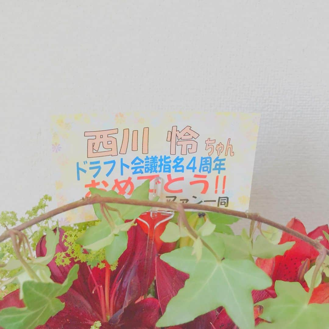 西川怜さんのインスタグラム写真 - (西川怜Instagram)「💐✨🌸☘️ · · · ファンのみなさんから頂いた4周年記念のお花✨ 私の好きな赤を基調とした、大人っぽくて鮮やかで とっても可愛いです🥰 5年目も頑張ります！ · · · #Flower #花 #フラワーアレンジメント #感謝」5月11日 14時45分 - rei_nishikawa_1025