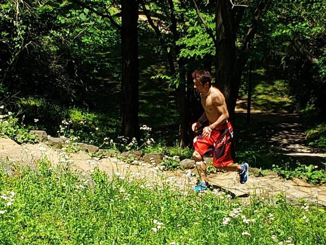 八重樫東さんのインスタグラム写真 - (八重樫東Instagram)「今日は1時間半走りっぱなしでした。 暑くなり体力の消耗も激しいです。 今日はホントにつかれた。。 皆さんありがとうございました┏○ﾍﾟｺ」5月11日 14時38分 - yaegashiakira0225