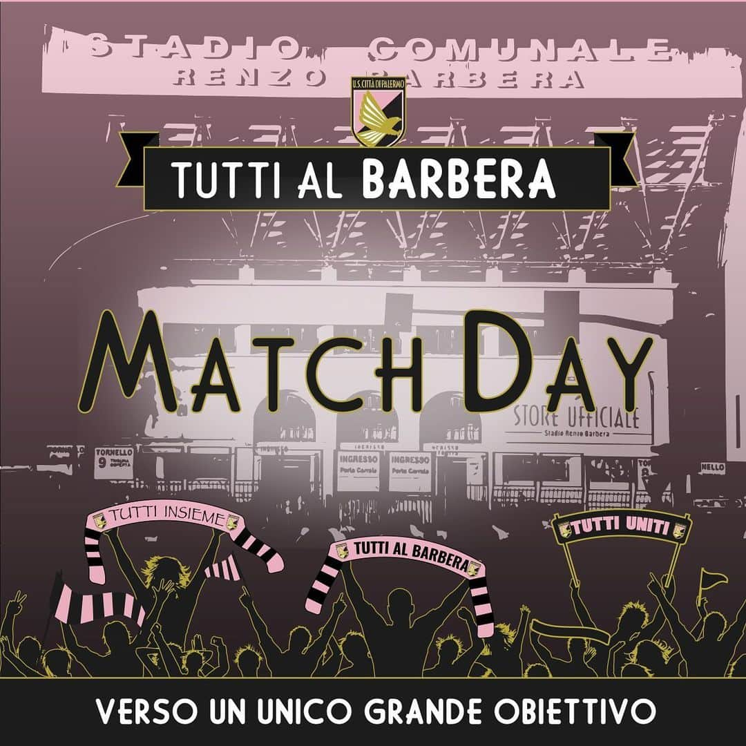 USチッタ・ディ・パレルモのインスタグラム：「📅 MATCHDAY! 🆚 Cittadella 🏟 Stadio “Renzo Barbera” 🙌🏻 #TuttiAlBarbera 🏆 @legab ⏰ 15.00 📲 #PalCit  Sarà possibile acquistare oggi i biglietti presso la Biglietteria Sud dello Stadio ''Renzo Barbera'' (dalle 10.00 alle 11.00) e presso i punti vendita Vivaticket autorizzati. Prezzi speciali con Curve a 5 €. Tariffe ridotte per donne, Under 18, Over 65 e promo abbonamenti per la stagione 2019/2020. I dettagli sul nostro sito ufficiale!」