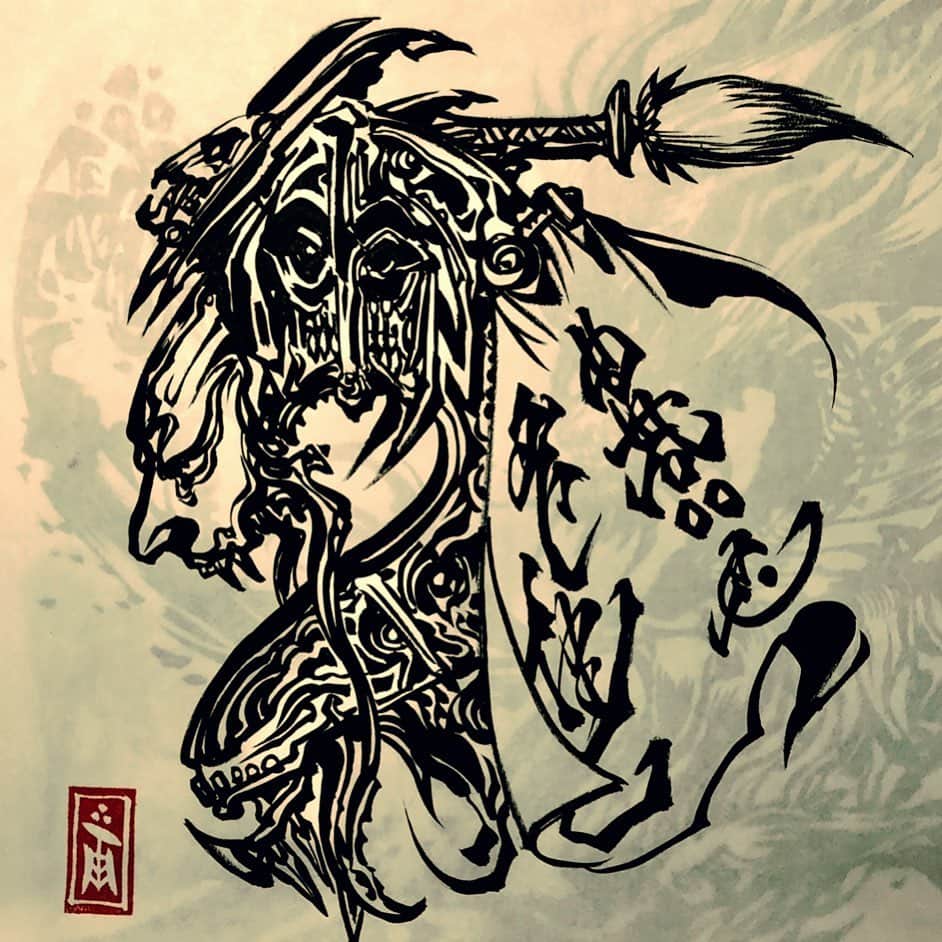 雨宮慶太さんのインスタグラム写真 - (雨宮慶太Instagram)「退魔邪気隠滅魔導筆  #dragon #monster #dotart  #アート #japan  #Asia  #doddle  #sketch #woman #fairy #creature #pencil #draw  #drawing #instagood #draw #art  #illust  #illustration」5月11日 15時33分 - keitaamemiya